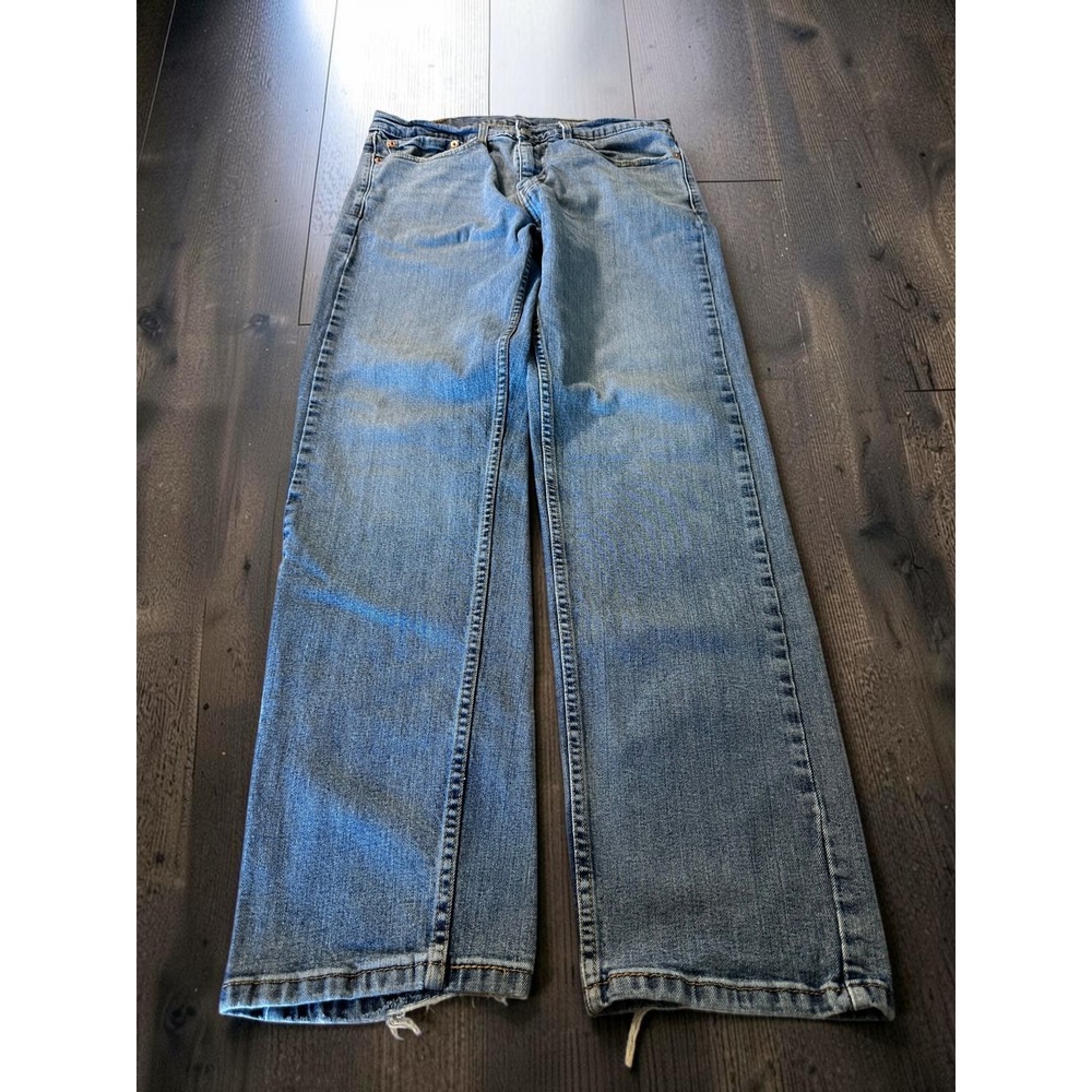 Levi's 505 Regular Fit Jeans Mens 34x32 Blue Denim Straight Leg Workwear Casual